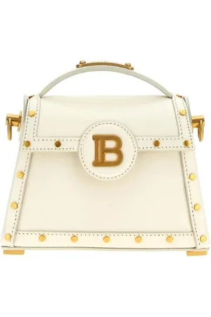 Balmain Taske, Dame, , ONE SIZE, Uld, Creme Crossbody Taske med B-Twist Lukning