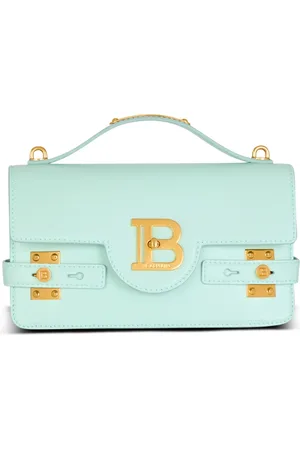 Balmain Taske, Dame, Blå, ONE SIZE, Uld, B-Buzz Shoulder 24 kalveskind taske
