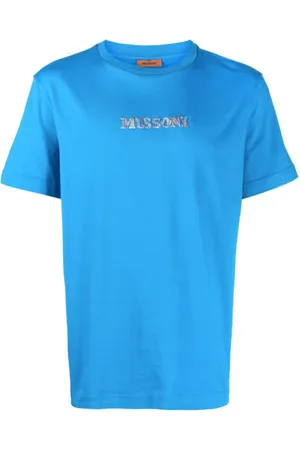 Missoni Top, Herre, Blå, L, Uld, Stilfulde T-shirts til Mænd og Kvinder