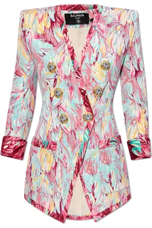 Balmain Jakke, Dame, Flerfarvet, 2XS, Uld, Double-breasted blazer