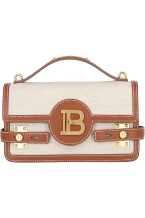 Balmain Taske, Dame, , ONE SIZE, Uld, Canvas håndtaske med aftagelig skulderrem