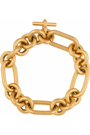 Balmain Tilbehør, Dame, Gul, ONE SIZE, Uld, Sync messing kæde armbånd