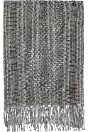 Missoni Tilbehør, Dame, Grå, ONE SIZE, Polyester, Frynset tørklæde med lurextråde