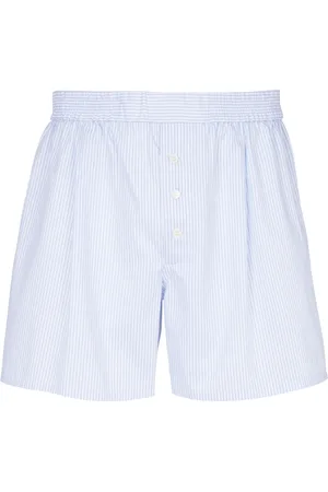 Balmain Shorts, Herre, Blå, L, Bomuld, Signatur boxershorts