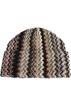 Missoni Tilbehør, Dame, Flerfarvet, ONE SIZE, Uld, Geometrisk Fantasi Uldblanding Multifarvet Huer