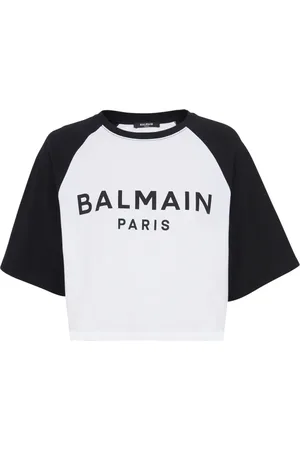 Balmain Top, Dame, Sort, S, Bomuld, Paris T-shirt