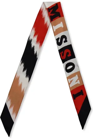 Missoni Tilbehør, Dame, Flerfarvet, ONE SIZE, Silke Logo Tørklæde Multifarvet Lavet i Italien
