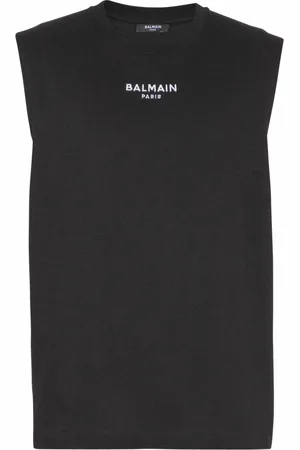 Balmain Top, Herre, Sort, M, Bomuld, Pari broderet vet top