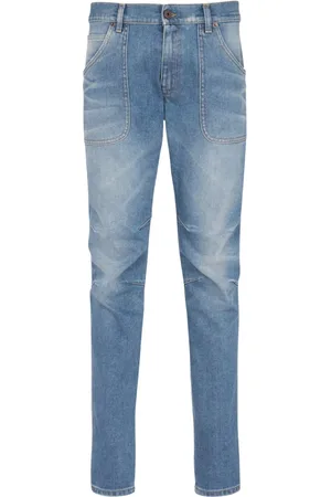 Balmain Jeans, Herre, Blå, W27, Denim, Slim-fit denim jeans