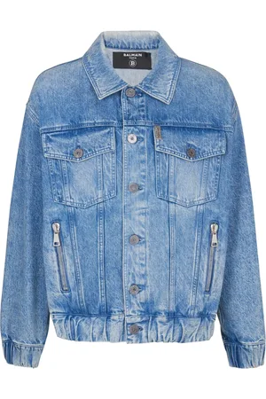 Balmain Jakke, Herre, Blå, M, Denim, Denim jakke