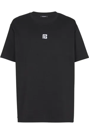 Balmain Top, Herre, Sort, L, Bomuld, PB broderet T-shirt