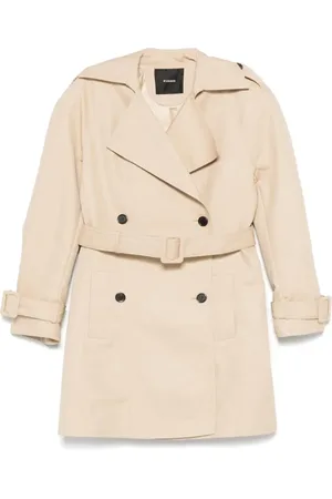 Pinko Jakke, Dame, , S, Bomuld, Elegant Tears Trench Jacket