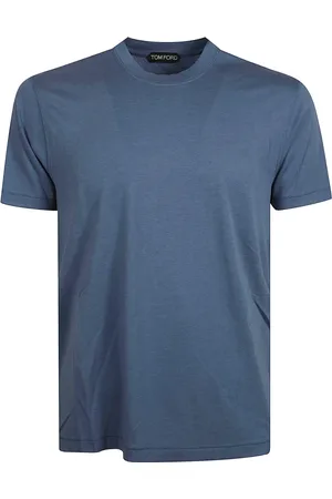 Tom Ford Top, Herre, Blå, M, Bomuld, Strikket Crew Neck Sweaters