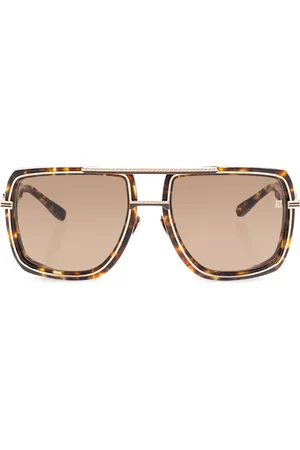 Balmain Tilbehør, unisex, Brun, ONE SIZE, Uld, Soldat solbriller