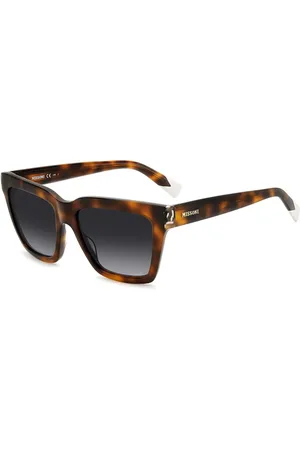 Missoni Tilbehør, unisex, Brun, 55 MM, Uld, Rektangulære solbriller med zigzag-terminaler