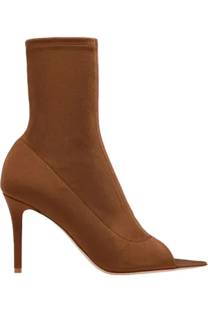 Gianvito Rossi Sko, Dame, Brun, 36 1/2 EU, Læder, Sommerstøvler Lycra Glas Produceret i Italien