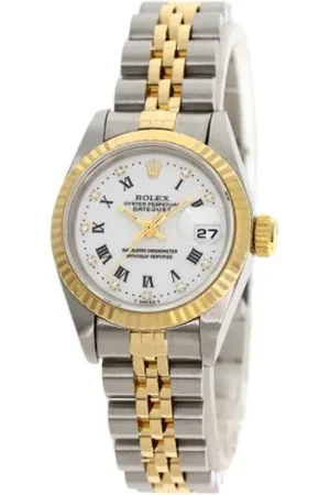 Rolex Pre-owned, Dame, Hvid, ONE SIZE, Uld, Pre-owned Rustfrit stal watches