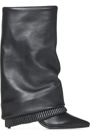 Balmain Sko, Dame, Sort, 38 EU, Uld, Sorte Ankelstøvler med Gaiter Effekt