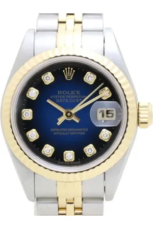 Rolex Pre-owned, Dame, Blå, ONE SIZE, Tyl, Pre-owned Stof watches