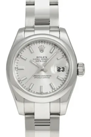 Rolex Pre-owned, Dame, Grå, ONE SIZE, Tyl, Pre-owned Rustfrit stal watches