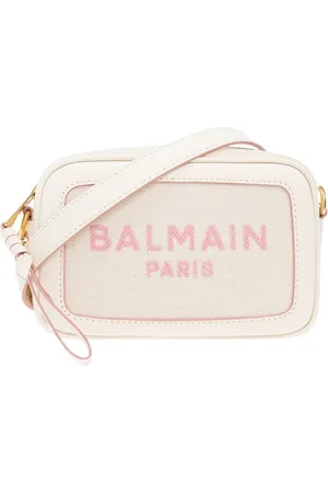 Balmain Taske, Dame, Hvid, ONE SIZE, Uld, Stilfuld Skuldertaske