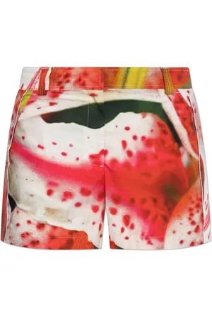Tory Burch Shorts, Dame, Rød, XS, Bomuld, Trykte shorts