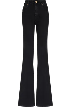 Balmain Jeans, Dame, Sort, 3XL, Denim, Flarede denim jeans
