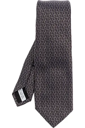 Salvatore Ferragamo Tilbehør, Herre, Sort, ONE SIZE, Silkeslips