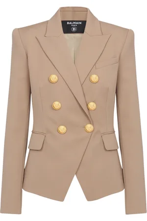 Balmain Jakke, Dame, , XS, Uld, Uld dobbeltradet blazer