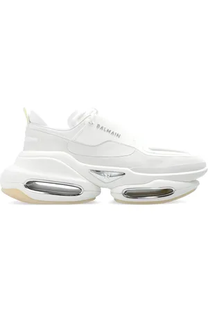 Balmain Sko, Herre, Hvid, 44 EU, Læder, B-Bold Sneakers