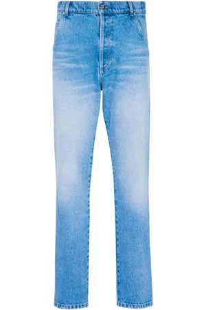 Balmain Jeans, Herre, Blå, W34, Denim, Slim Fit Denim Jeans