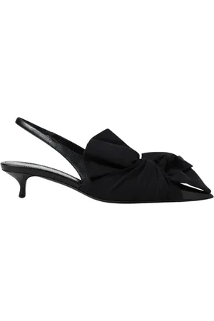 Balenciaga Sko, Dame, Sort, 39 EU, Læder, Sorte Kitten Heel Slingback Pumps
