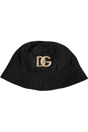Dolce & Gabbana Tilbehør, Dame, Sort, 57 CM, Uld, Sort Krystal Bredskygget Spandehat