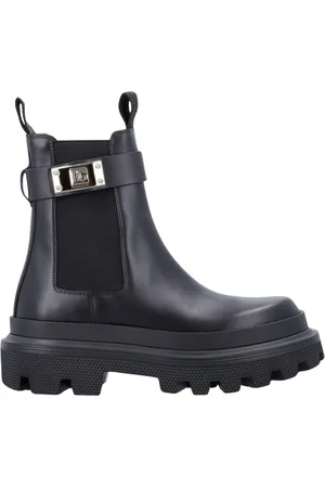 Dolce & Gabbana Sko, Dame, Sort, 40 EU, Chelsea Støvler med Spænde Detaljer