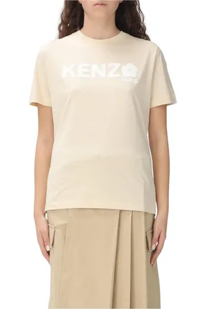 Kenzo Top, Dame, , M, Bomuld, Paris Logo Tee Creme