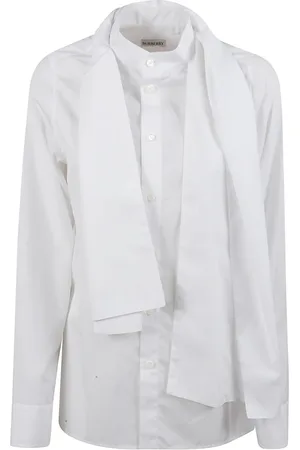 Burberry Bluser & Skjorter, Dame, Hvid, 2XS, Bomuld, Vævede toppe til mænd og kvinder