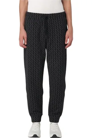 Armani Exchange Bukser, Herre, Sort, S, Uld, Stilfulde AllOver Print Joggers