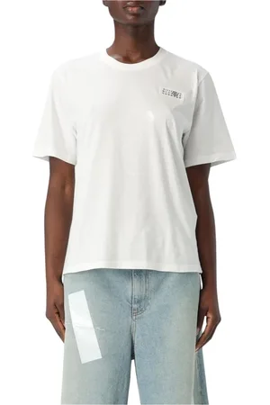 Maison Margiela Top, Dame, Hvid, XS, Bomuld, Hvid afslappet pasform T-shirt