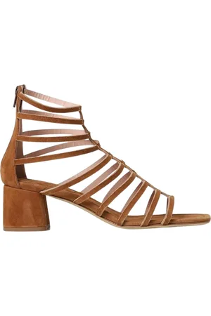 ANNA F. Sko, Dame, Brun, 40 EU, Brændt hælede sandaler