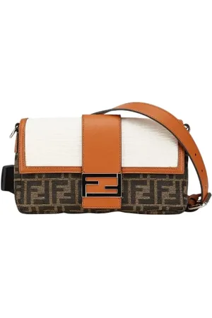 Fendi Pre-owned, Dame, Brun, ONE SIZE, Uld, Pre-owned Canvas fendi-tasker