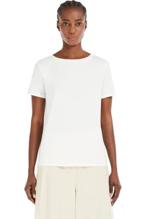 Max Mara Top, Dame, Hvid, M, Bomuld, Bomuld Butterfly Logo Tee