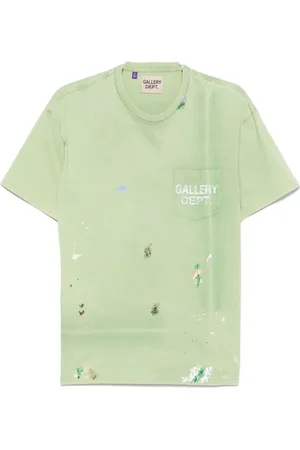GALLERY DEPT. Top, Herre, Grøn, XL, Lys Grøn Crew Neck T-shirt