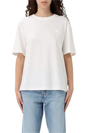 Moose Knuckles Top, Dame, Hvid, M, Bomuld, Mælkefarvet kortærmet T-shirt