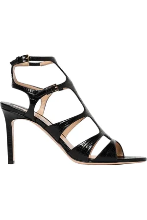 Tom Ford Sko, Dame, Sort, 37 EU, Læder, Sorte Læderhælede Sandaler