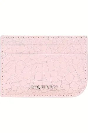 Alexander McQueen Tilbehør, Dame, Lyserød, ONE SIZE, Læder, Rosa Læderkortholder Pung