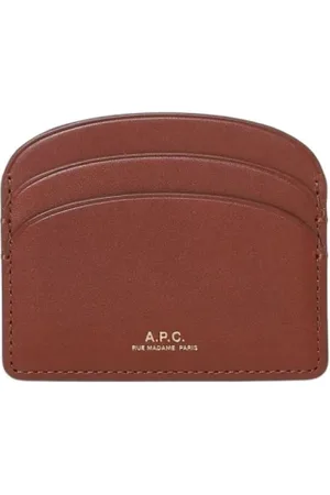 A.P.C. Tilbehør, Dame, Brun, ONE SIZE, Læder, Elegant Læderkortholderpung