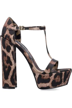 Dolce & Gabbana Sko, Dame, Brun, 36 EU, Polyester, Platform Leo Sko