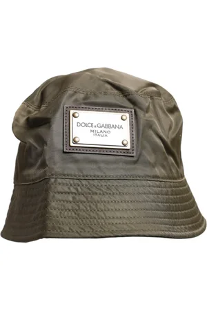 Dolce & Gabbana Tilbehør, Herre, Brun, 57 CM, Brun bredskygget spandehat med DG-plakette
