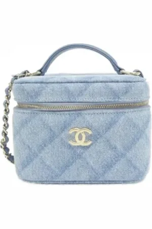 CHANEL Pre-owned, Dame, Blå, ONE SIZE, Denim, Pre-owned Denim chanel-tasker