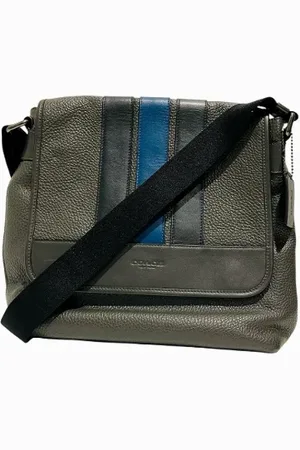 Coach Pre-owned, Dame, Grå, ONE SIZE, Uld, Pre-owned Laeder crossbody-tasker